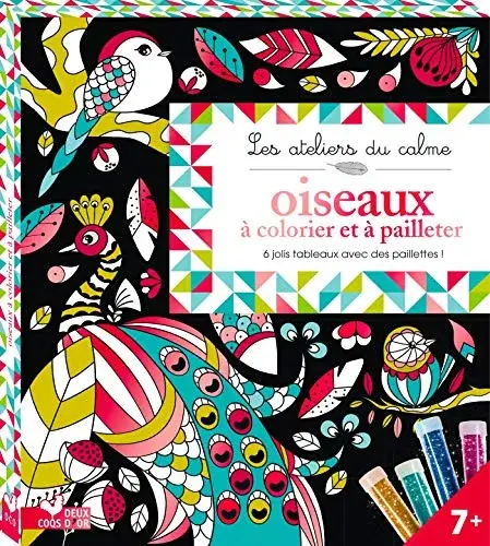 Couverture : Tableau à pailleter oiseaux