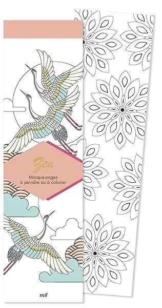 Couverture : Marque-pages: Zen: 50 marque-pages à peindre ou à colorier