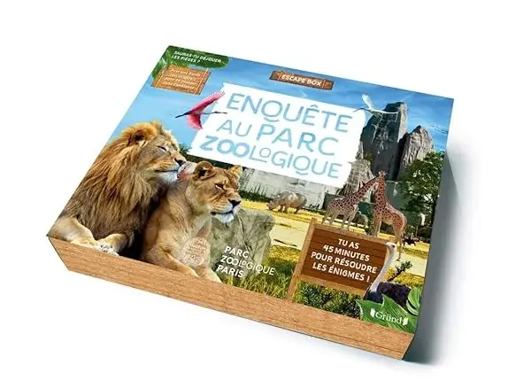 Couverture : Enquête au parc zoologique: Jeu de société jeunesse: À partir de 6 ans