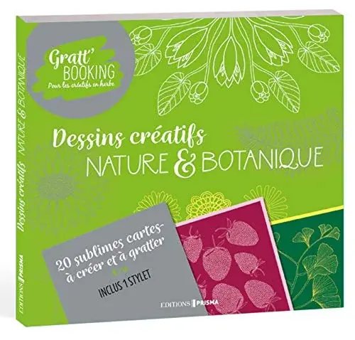Couverture : Gratt'Booking Dessins créatifs nature & botanique