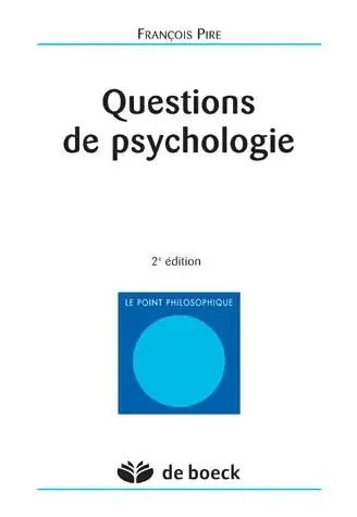 Couverture : Questions de psychologie
