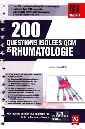 Couverture : 200 questions isolées QCM en rhumatologie