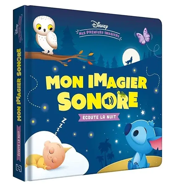 Couverture : DISNEY BABY: Mes Premiers Pas: Mon Imagier Sonore: Écoute la nuit