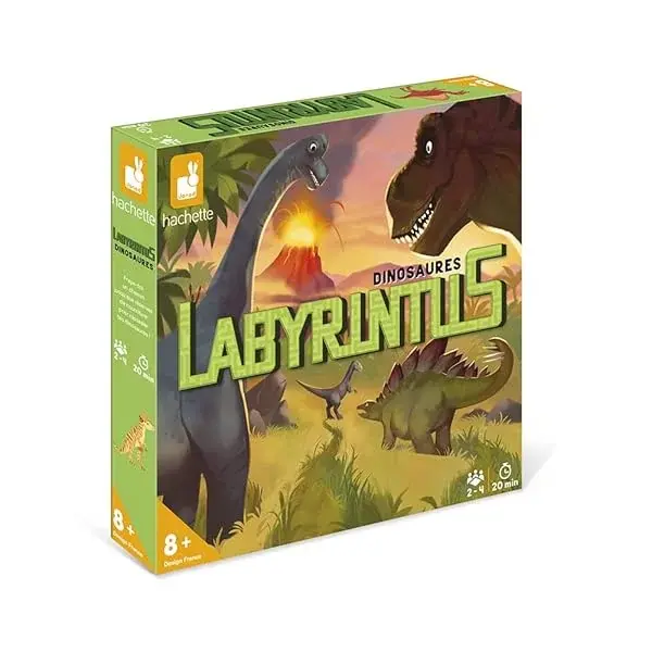 Couverture : Janod: Labyrintus Dinosaures: Jeu de Société Enfant: Jeu de Plateau et de Stratégie: Langue Française: Dès 8 Ans: J02464 Multicolore