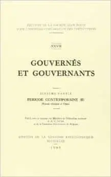 Couverture : BODIN: 27.GOUVERNES ET GOUVERNANTS (6)