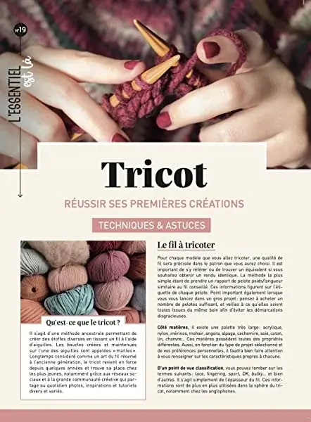 Couverture : Tricot: Réussir ses premières créations