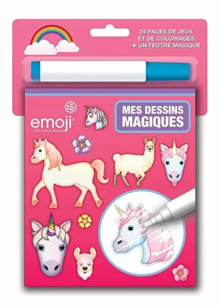 Couverture : Emoji Licorne: Mes dessins magiques