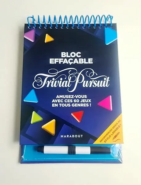 Couverture : Bloc de jeux effacable: Trivial Pursuit