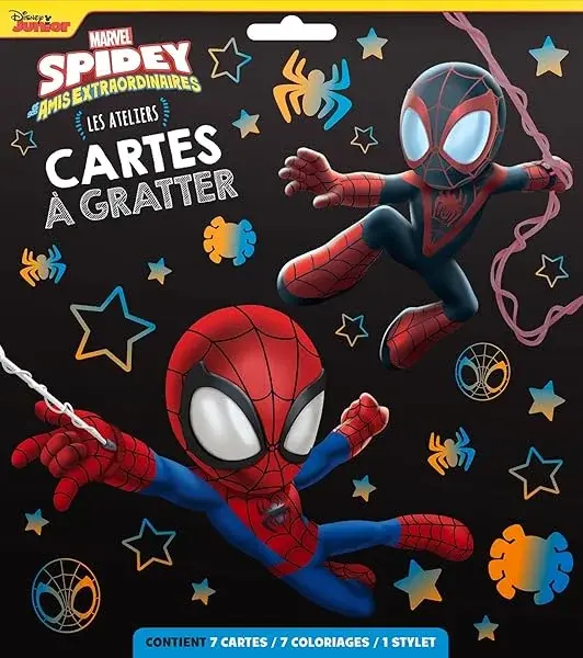 Couverture : SPIDEY ET DES AMIS EXTRAORDINAIRES: Pochette Cartes à gratter: Marvel