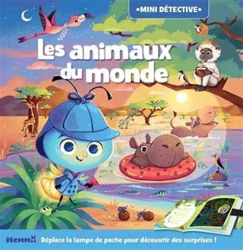 Couverture : Mini détective: Les animaux du monde: Cherche et trouve avec lampe magique: dès 5 ans