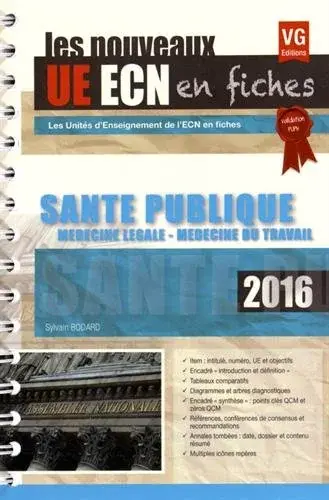 Couverture : Santé publique: Médecine légale, médecine du travail