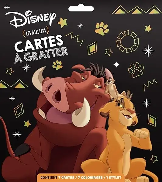 Couverture : DISNEY ANIMAUX: Pochette Cartes à gratter