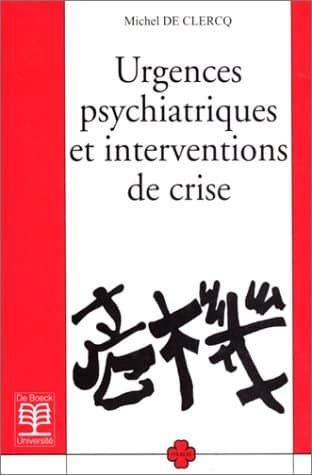 Couverture : Urgences psychiatriques et interventions de crise