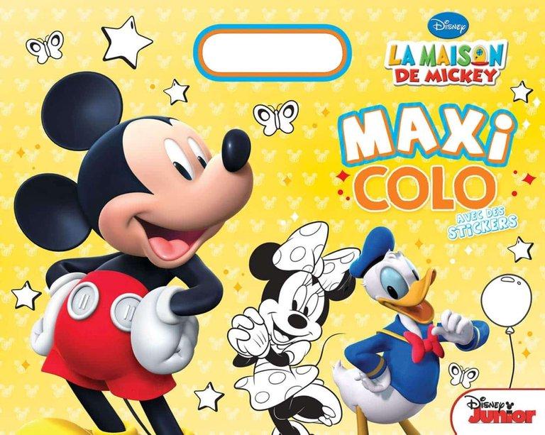 Couverture : Maxi colo avec des stickers Mickey