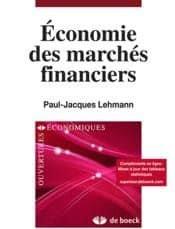 Couverture : Économie des marchés financiers
