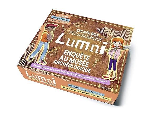 Couverture : Escape Box pédagogique Lumni: Enquête au musée archéologique (6-9 ans): Jeu de société jeunesse: À partir de 6 ans