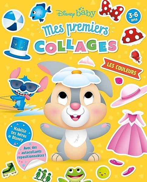 Couverture : DISNEY BABY: Mes premiers collages: Les couleurs