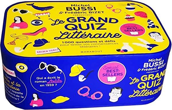 Couverture : Michel Bussi et Frédérique Bizet présentent : Le grand Quiz littéraire: 1000 questions et défis pour tester vos connaissances littéraires