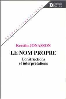 Couverture : Le nom propre