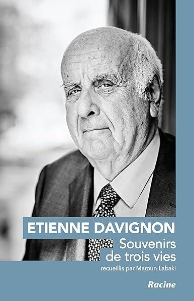 Couverture : Etienne Davignon, Souvenirs de Trois Vies