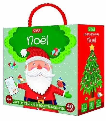 Couverture : Q-box. Noël: Livre + puzzle + 10 silhouettes de Noël 40 pièces