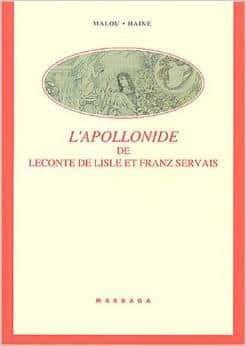 Couverture : L’Apollonide de Leconte de Lisle et Franz Servais: 20 ans de collaboration