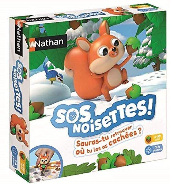 Couverture : Nathan: SOS Noisettes: Jeu Coopératif: Retrouve Les Noisettes: A Jouer en Famille ou entre Amis: Se Joue de 2 à 4 Joueurs: Pour Enfants à partir de 4 ans