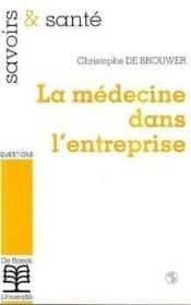 Couverture : La médecine dans l’entreprise