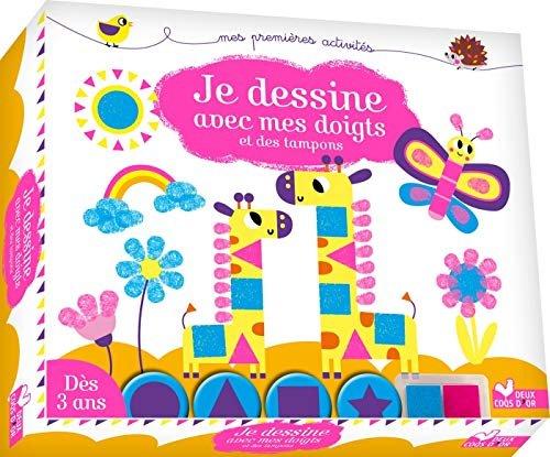 Couverture : Je dessine avec mes doigts et des tampons: coffret gros tampons et encrier
