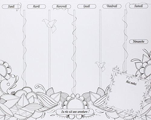 Couverture : 52 Messages Ma semaine à colorier et à organiser