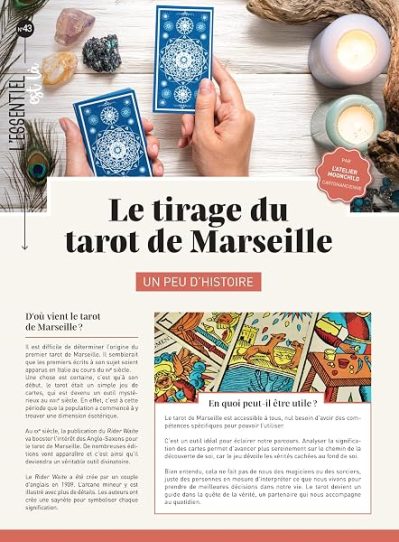 Le tirage du tarot de Marseille: Principes et bases