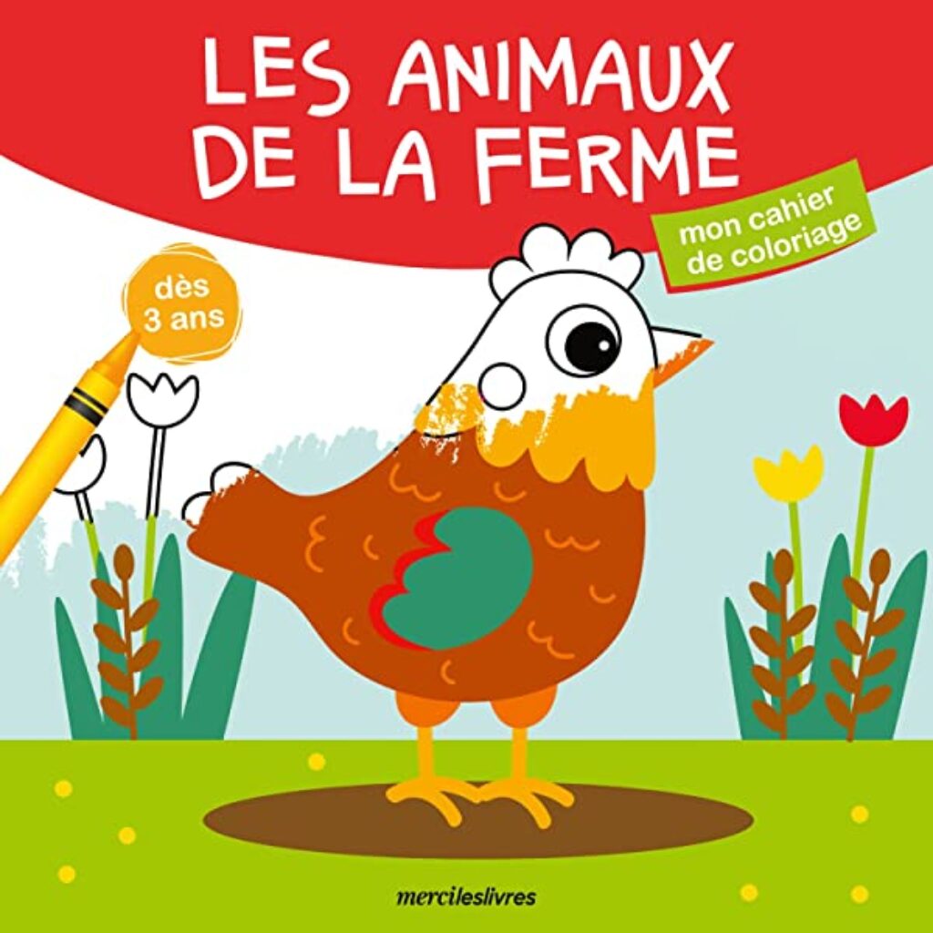 Les animaux de la ferme - Mon cahier de coloriage | Bibliopolis