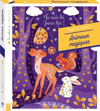 Les ateliers de Marion Blanc – Strass et stickers Animaux magiques – boîte avec accessoires
