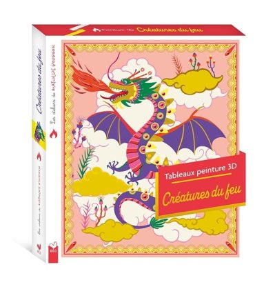 Les ateliers de Mathilde Bourgon – peinture 3D Créatures du feu – boite avec accessoires