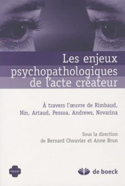 Les enjeux psychopathologiques de l'acte créateur: À travers l'œuvre de Rimbaud, Nin, Artaud, Pessoa, Andrews, Novarina