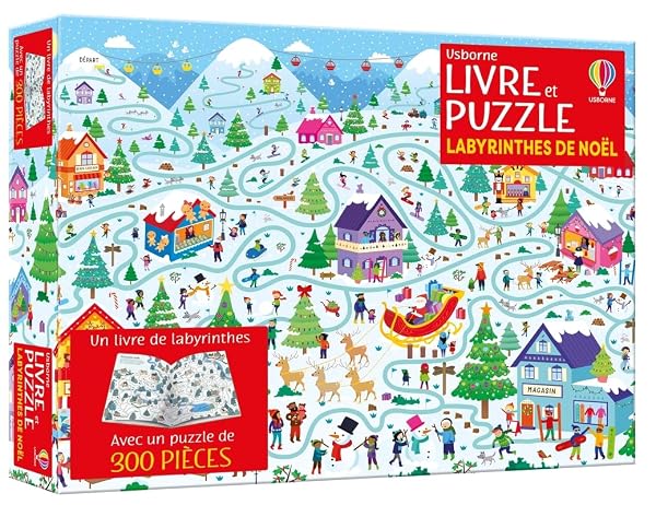 Les labyrinthes de Noël - Coffret livre et puzzle de 300 pièces - dès 7 ans 1 Les labyrinthes de Noël - Coffret livre et puzzle de 300 pièces - dès 7 ans