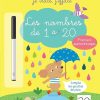 Les nombres de 1 à 20 - Je trace, j'efface Premiers apprentissages