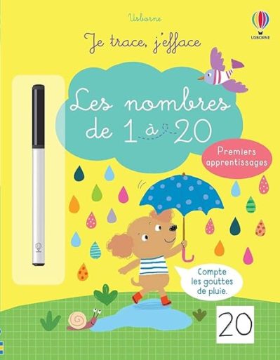 Les nombres de 1 à 20 – Je trace, j'efface Premiers apprentissages