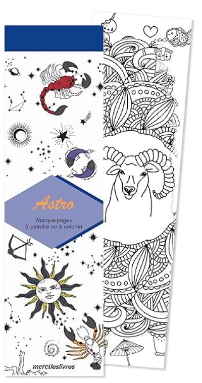 Marque-pages – Astro: 50 marque-pages à peindre ou à colorier
