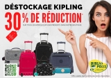 30% de réduction sur tous les modèles Kipling présents en boutique