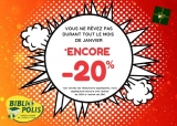 En janvier encore -20% sur tous les prix déjà réduits